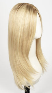 CHAMPAGNE ROOTED | Light Ash Blonde, Medium Golden Blonde,and Medium Honey Blonde blend and Dark Roots