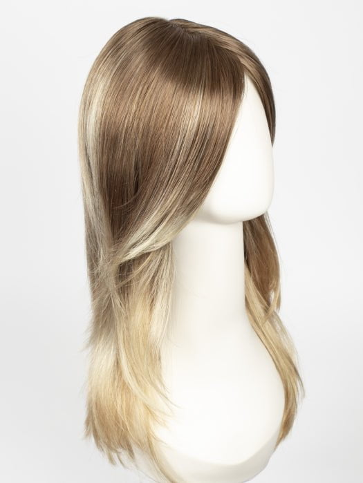S14-26/88RO SUNSHINE | Medium Natural-Ash Blonde & Medium Red-Gold Blonde Blend roots to midlength, Light Natural Gold Blonde Blend midlength to ends