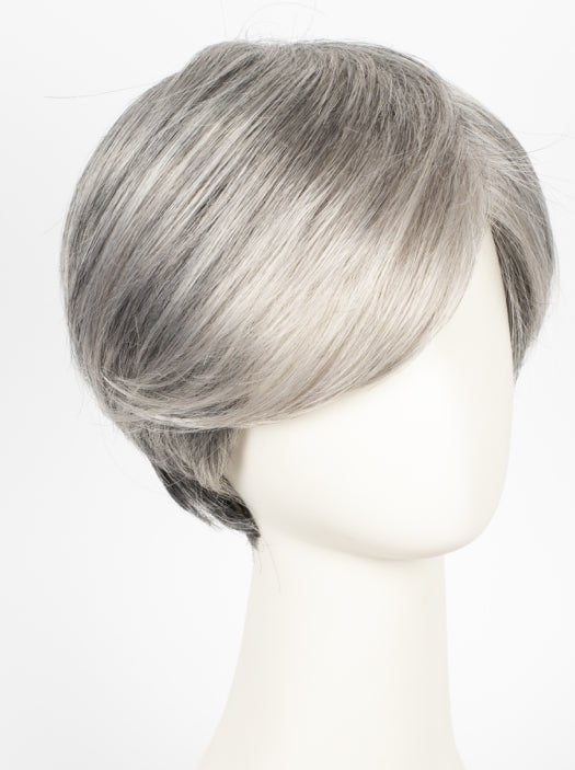 92 MOONLIGHT | Pure White with 5% Medium Brown Front, Grey with 30% Medium Brown Middle, Dark Brown with 65% Grey Nape