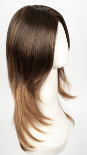 S6-30A27RO AUTUMN | Brown roots to midlength, Medium Natural Red & Medium Red-Gold Blonde Blend midlength to ends