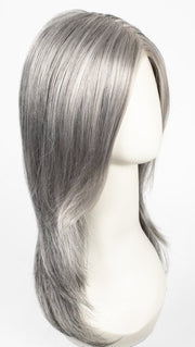 92 MOONLIGHT | Pure White with 5% Medium Brown Front, Grey with 30% Medium Brown Middle, Dark Brown with 65% Grey Nape