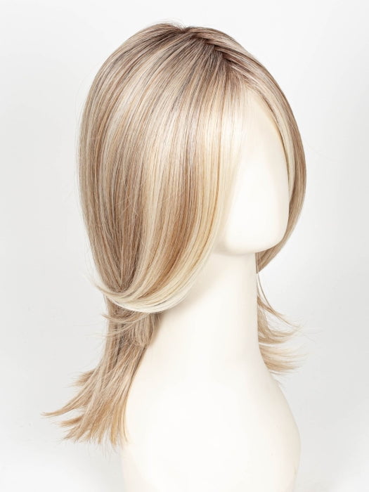 101/88/27S8 CATALINA BLONDE | Pale blonde with Pure White Natural Violet halo highlights, shaded medium brown 