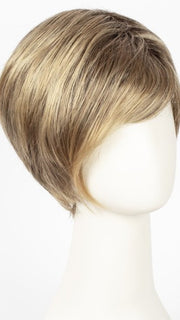 24BT18S8 SHADED MOCHA | Medium Natural Ash Blonde & Light Natural Gold Blonde Blend, Shaded with Medium Brown