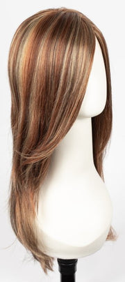 33R27F FROSTED FLAME | Medium Natural Red with 20% Medium Red-Gold Blonde Highlights