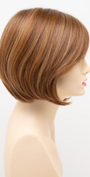 GOLDEN NUTMEG | Medium Brown roots with overall Warm Cinnamon base and Golden Blonde highlights