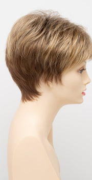 GOLDEN NUTMEG | Medium Brown roots with overall Warm Cinnamon base and Golden Blonde highlights
