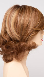 GOLDEN NUTMEG | Medium Brown roots with overall Warm Cinnamon base and Golden Blonde highlights