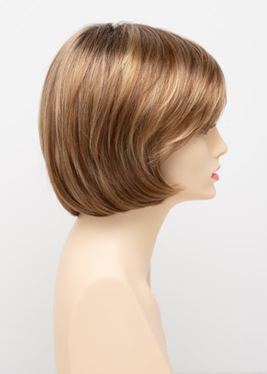 GOLDEN NUTMEG | Medium Brown roots with overall Warm Cinnamon base and Golden Blonde highlights