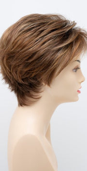CREAMED-COFFEE | Medium Brown roots and base with Cinnamon and Golden Blonde highlights
