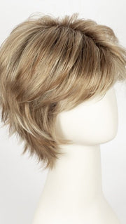 SUGAR CANE R | Platinum Blonde and Strawberry Blonde Evenly Blended Base with Light Auburn highlights with Dark Brown roots