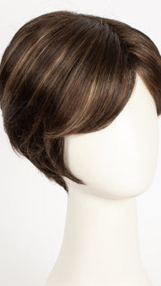 COFFEE LATTE R | Rooted Dark Brown with Dark Brown & Honey Brown evenly blended highlights
