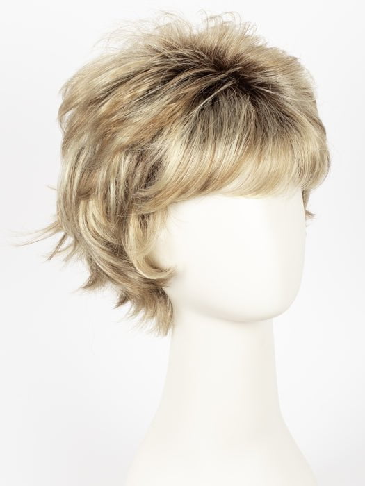 CREAMY TOFFEE R | Rooted Dark with Light Platinum Blonde and Light Honey Blonde evenly blended