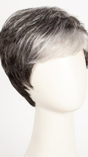 R344LF58 | Dark Brown & Off Black Gray Lightening to Off-White Mix in Front