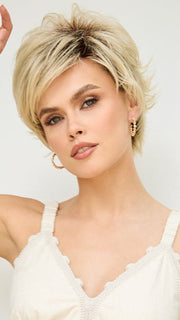 A short hairstyle with choppy layers for movement and texture