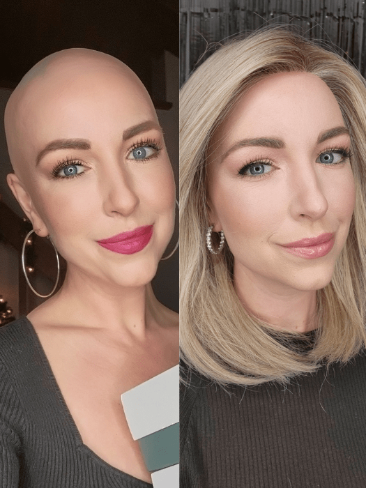 Liane Boyko @lianeboyko wearing OWN THE ROOM by GABOR in GF19-23SS BISCUIT | Light Ash Blonde Evenly Blended with Cool Platinum Blonde with Dark Roots
