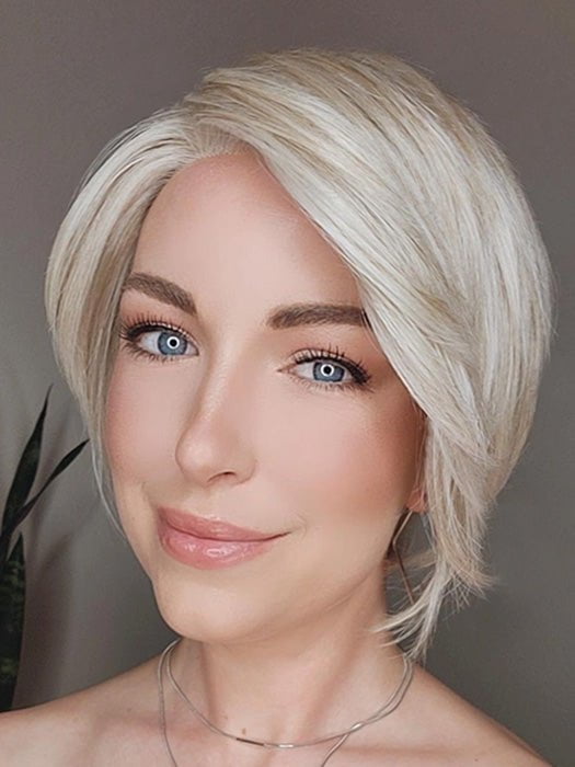 Liane wearing BEST IN CLASS by GABOR in GF16-22 ICED SWEET CREAM | Pale Blonde with Slight Platinum Highlighting