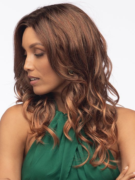 COPPER-SUNSET | Chestnut Brown with Vibrant Copper Red Highlights and Subtle Auburn Tipped Ends