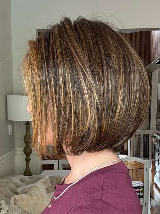 Crystal @crystallhoneycutt wearing LET'S RENDEZVOUS by RAQUEL WELCH WIGS in color RL8/29SS SHADED HAZELNUT | Warm Medium Brown Evenly Blended with Ginger Blonde with Dark Roots