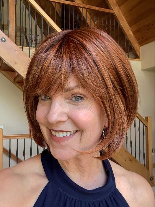 Susan Sparks @an_affair_with_hair is wearing ARIA by RENE OF PERIS in AUTUMN SUNRISE | Neutral Medium-Brown Tone, softly blended with Light Ash Blond