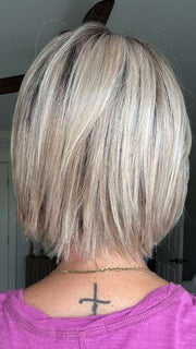 Jen Brown @thewiggygirl is wearing REAL DEAL by REQUEL WELCH in RL19/23 BISCUIT | Light Ash Blonde Evenly Blended with Cool Platinum Blonde