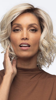 BRIGHTON by Estetica in SUNLIT-BLONDE | Soft Blend of Sandy Blonde, Lightest Blonde and Iced Blonde with a Light Golden Brown Root PPC MAIN IMAGE FB MAIN IMAGE