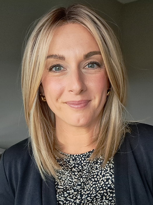 Ashley @lifebeyondlocks is wearing CHELSEA by BELLE TRESS in color RAW SUGAR BLONDE | A Neutral Light Blonde, Honey Blonde, Pale Gold Blonde, with a base of Light Brown Lowlights featuring a Medium Root Color
