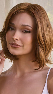 FARREN by AMORE in color BROWN-TOPAZ | Medium brown and light honey brown are carefully blended to create this warm-toned brunette shade. 