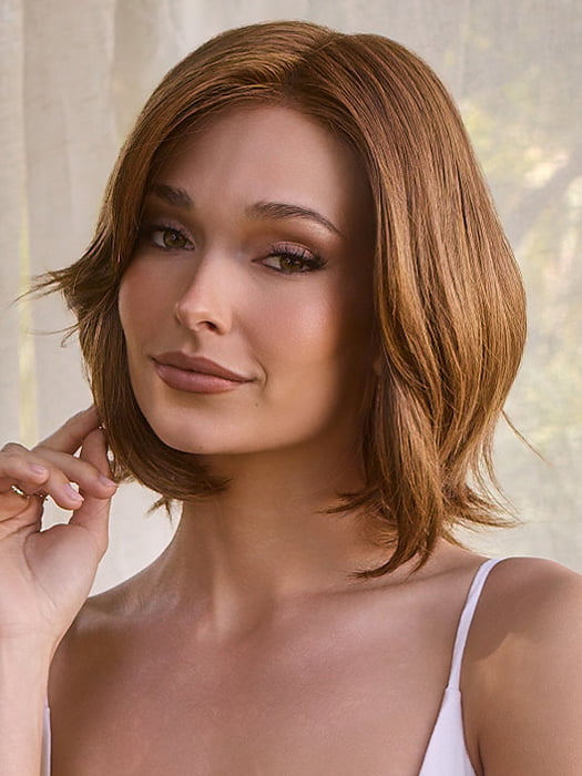 FARREN by AMORE in color BROWN-TOPAZ | Medium brown and light honey brown are carefully blended to create this warm-toned brunette shade. 