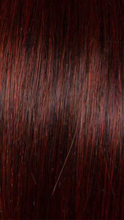 GF132SS SANGRIA | Intense Fiery Red with dark roots and blended highlights for dimension and depth	
