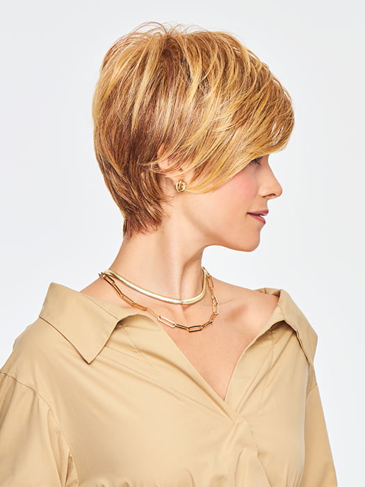 Model is wearing DEVOTION by GABOR in color LIGHT-RED | STRAWBERRY BLONDE and Pale Reddish Blonde
