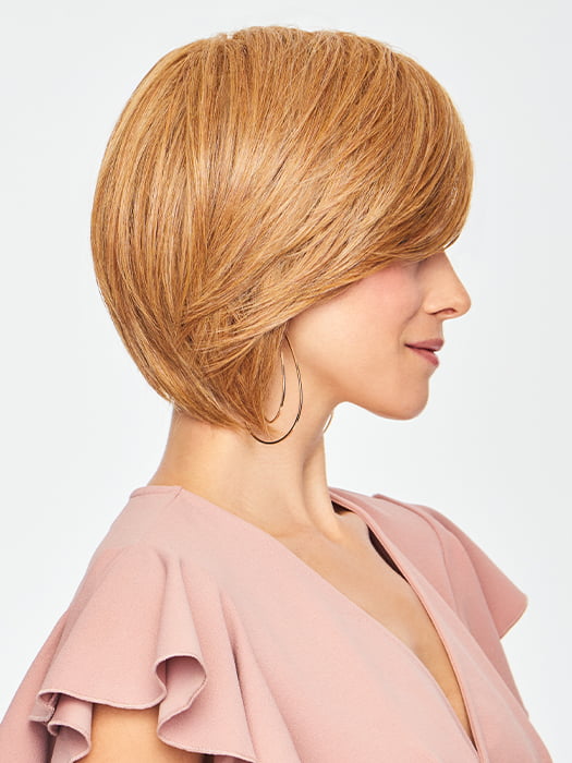 Model is wearing DISCRETION by GABOR in color LIGHT-RED | STRAWBERRY BLONDE and Pale Reddish Blonde