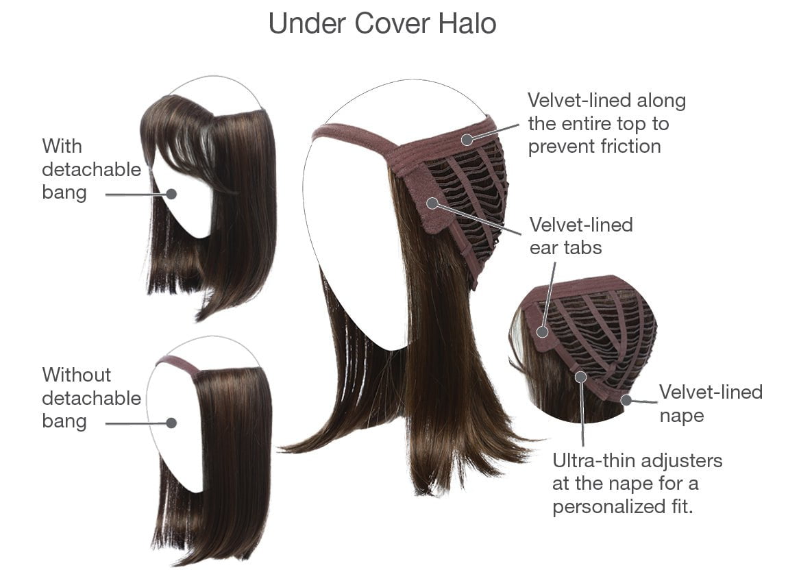 Under Cover Halo | Heat Friendly Synthetic Hairpiece