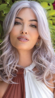 KIRBY by Rene of Paris in FROZEN MULBERRY | Pale White-Grey Platinum base with subtle Lavender and Frosted Berry Tones delicately woven throughout