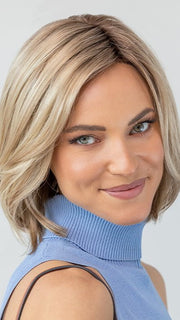 KYLA by Jon Reanu in 22F16S8 VENICE BLONDE | Light Ash Blonde and Light Natural Blonde Blend Shaded with Medium Brown
