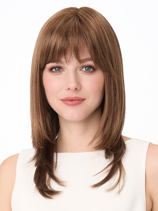 Model is wearing MADISON by ENVY in color LIGHT-BROWN | Light Golden Brown with subtle highlights