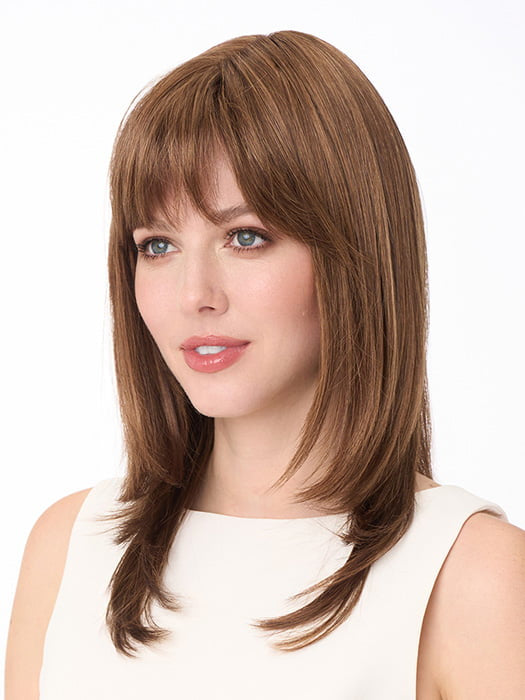 Model is wearing MADISON by ENVY in color LIGHT-BROWN | Light Golden Brown with subtle highlights