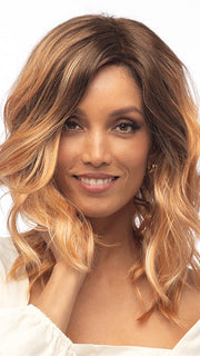 OCEAN by Estetica in GOLDEN-GINGER | Golden Brown Roots that melt into a Soft Ginger Base with Fine Light Blonde Highlights