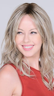ROOTBEER FLOAT BLONDE | A Blend of Light Pearl Blonde, Ash Blonde, Beige Blonde, Champagne Blonde, and Platinum Blonde with a Light and Medium Brown Root PPC MAIN IMAGE