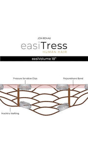The easiVolume 10" features machine wefting for maximum coverage and 4 pressure sensitive clips.