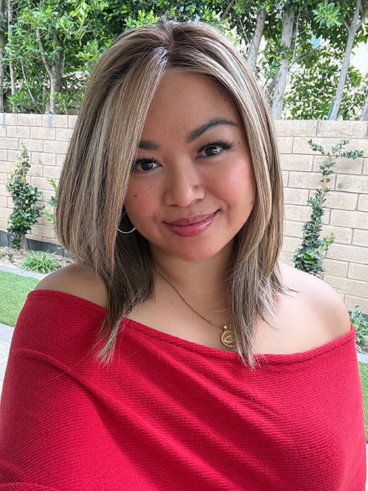 Katrina & Arlah Soriano @wearthehairsis wearing PIANA by BELLETRESS in color BROWN-SUGAR-COOKIE-R | The Roots are a Rich Brown Tone that seamlessly transitions into a Warm Golden Brown