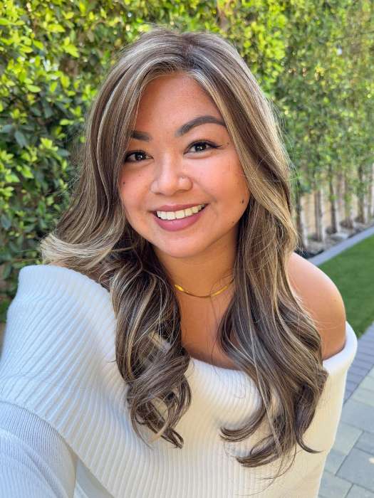 Arlah and Katrina @wearethehairsis wearing MODEL MODE by RAQUEL WELCH WIGS in color RL9/24SS ICED CAFÉ LATTE | Dark Brown shaded with Golden Brown
