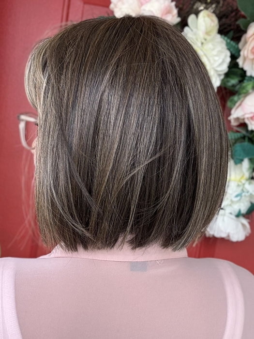 Brea @getwiggywithbrea wearing CLEO by ELLEN WILLE in shade NOUGAT MIX 6.830.20 | Dark and Medium Brown Blended with Light Auburn and Light Strawberry Blonde
