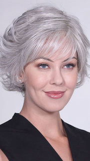 Model is wearing ROMA by BELLETRESS in color OYSTER-GRAY OYSTER GRAY | A mixture of Lightest Gray and a hint of White