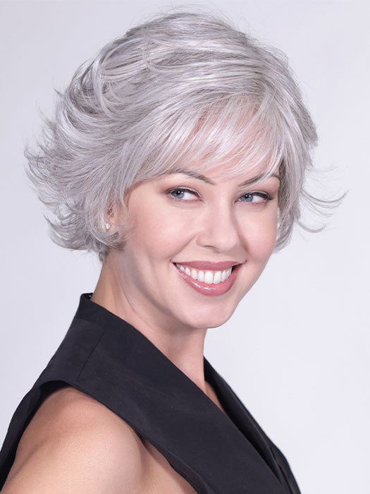 Model is wearing ROMA by BELLETRESS in color OYSTER-GRAY OYSTER GRAY | A mixture of Lightest Gray and a hint of White