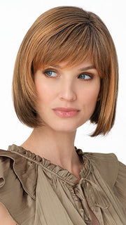 SCARLETT by ENVY in color SAFFRON SPICE | A blend of Light Coppers and Warm Auburns with Darker Brown Roots