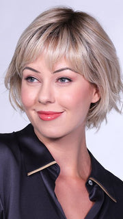CRUSHED ALMOND BLONDE R | A soft Neutral Light Blonde with a Light and Medium Blended Root Color.
