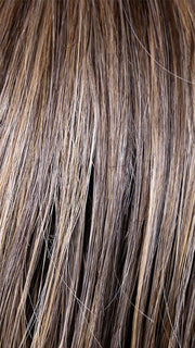 TRUFFLE CREAM-R  | A chocolate truffle-inspired medium brown base with creamy light blonde highlights and dark roots, creating a balanced, multidimensional brunette.