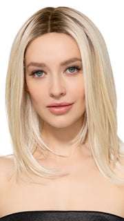 613/1001/R18 | Vanilla Blonde Platinum White Blend Rooted Ash Brown