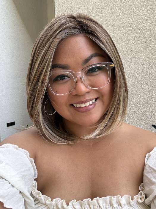 Arlah and Katrina @wearethehairsiss wearing CRUISE CONTROL by RAQUEL WELCH WIGS in color RL12/22SS SHADED CAPPUCCINO | Light Golden Brown Evenly Blended with Cool Platinum Blonde Highlights with Dark Roots
