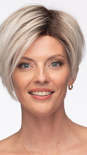 VALE by Estetica in SILVERSUN/RT8 | Iced Blonde with Soft Sand and Golden Brown Roots